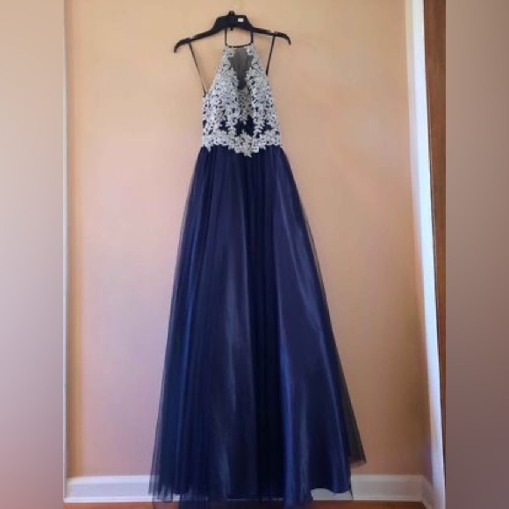 Dark blue tulle dress